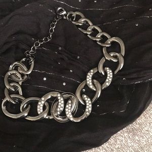 Black Rope Statement Necklace